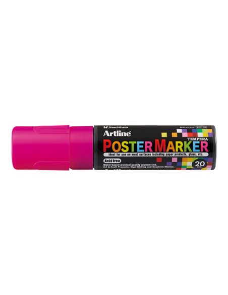 Rotulador Artline Poster Marker Epp-20 Punta Rectangular 20 Mm Color Rosa Fluor