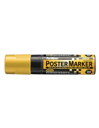 Rotulador Artline Poster Marker Epp-20 Punta Rectangular 20 Mm Color Oro