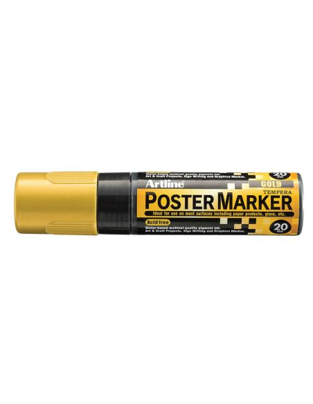 Rotulador Artline Poster Marker Epp-20 Punta Rectangular 20 Mm Color Oro