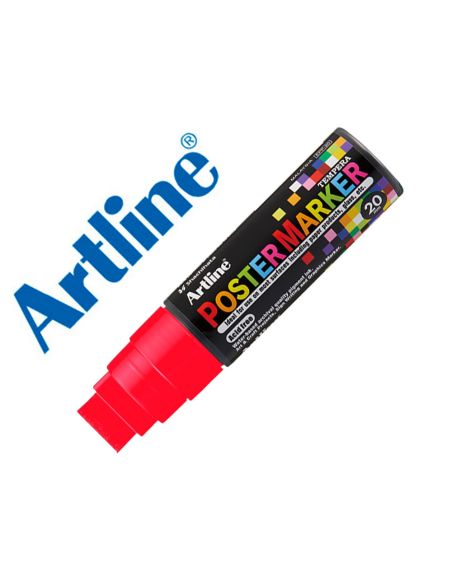 Rotulador Artline Poster Marker Epp-20 Punta Rectangular 20 Mm Color Rojo