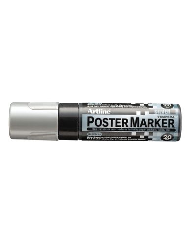 Rotulador Artline Poster Marker Epp-20 Punta Rectangular 20 Mm Color Plata