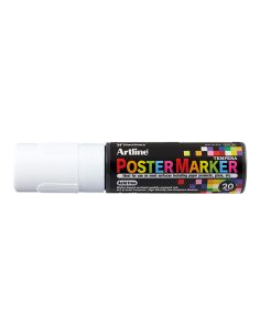 Rotulador Artline Poster Marker Epp-20 Punta Rectangular 20 Mm Color Blanco 2