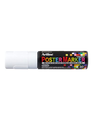 Rotulador Artline Poster Marker Epp-20 Punta Rectangular 20 Mm Color Blanco
