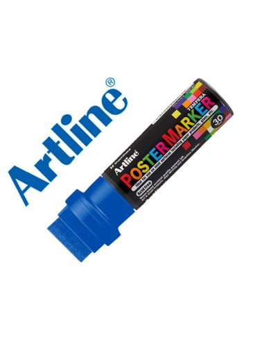 Rotulador Artline Poster Marker Epp-30 Punta Rectangular 30 Mm Color Azul