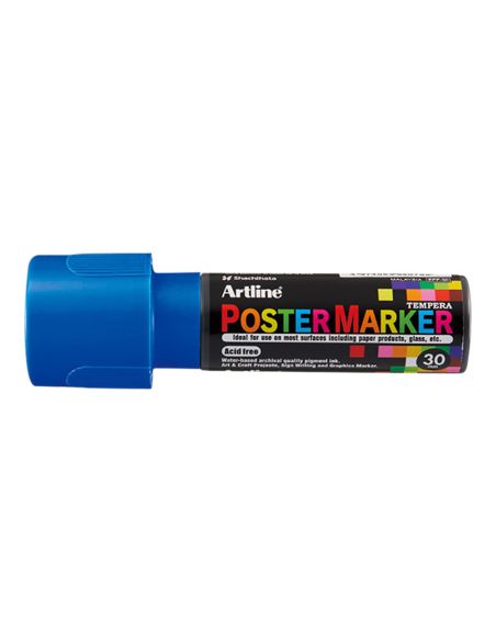 Rotulador Artline Poster Marker Epp-30 Punta Rectangular 30 Mm Color Azul