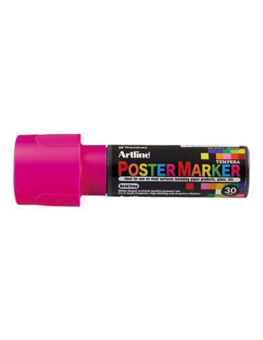 Rotulador Artline Poster Marker Epp-30 Punta Rectangular 30 Mm Color Rosa Fluor