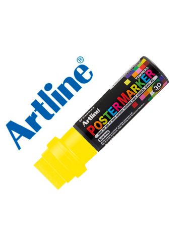 Rotulador Artline Poster Marker Epp-30 Punta Rectangular 30 Mm Color Amarillo Fluor