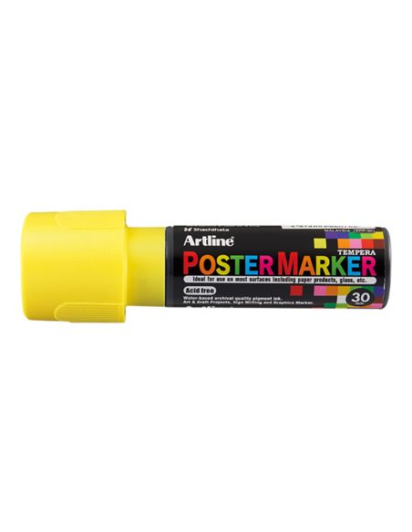 Rotulador Artline Poster Marker Epp-30 Punta Rectangular 30 Mm Color Amarillo Fluor