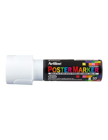 Rotulador Artline Poster Marker Epp-30 Punta Rectangular 30 Mm Color Blanco