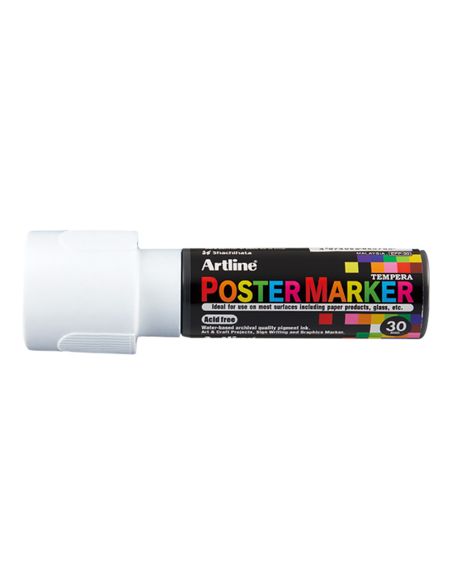 Rotulador Artline Poster Marker Epp-30 Punta Rectangular 30 Mm Color Blanco