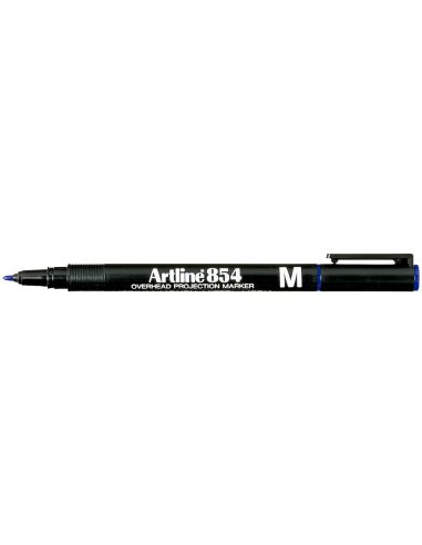 Rotulador Artline Retroproyeccion Punta Fibra Permanente Ek-854 Azul -Punta Redonda 1 Mm