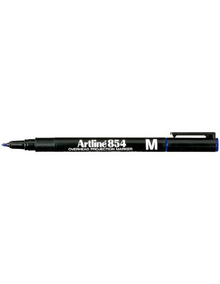 Rotulador Artline Retroproyeccion Punta Fibra Permanente Ek-854 Azul -Punta Redonda 1 Mm