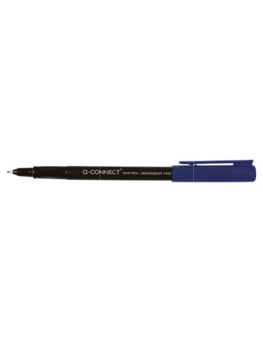 Rotulador Q-Connect Retroproyeccion Punta Fibra Super Fina Redonda 0.5 Mm Permanente Azul