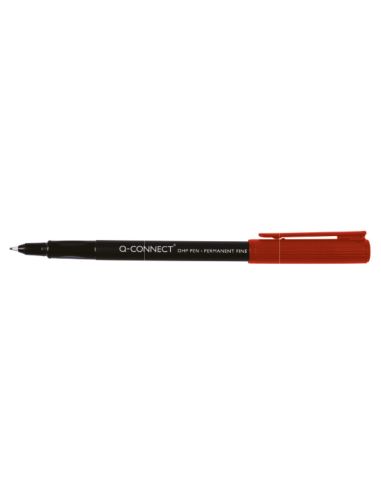 Rotulador Q-Connect Retroproyeccion Punta Fibra Super Fina Redonda 0.5 Mm Permanente Rojo