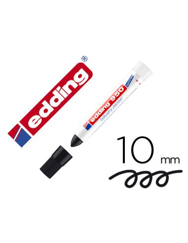 Marcador Edding Permanente 950 Pasta Opaca Negra Punta Redonda 10 Mm Para Superficies Oxidadas/Rugosas
