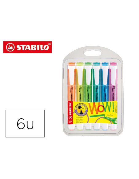 Rotulador Stabilo Fluorescente Swing Cool Swing Cool Estuche 6 Unidades Colores Surtidos