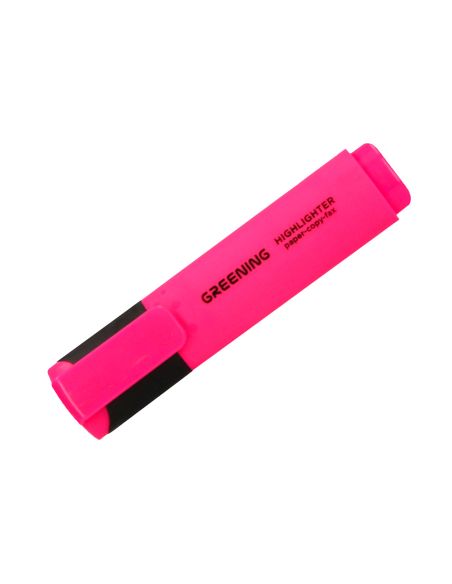 Rotulador Greening Fluorescente Punta Biselada Rosa