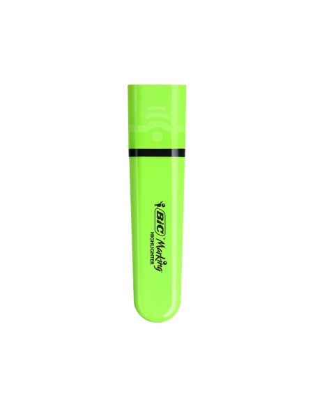 Rotulador Bic Flat Fluorescente Verde Neon Caja De 12 Unidades