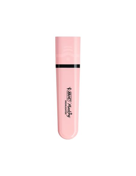 Rotulador Bic Flat Fluorescente Rosa Pastel Caja De 12 Unidades