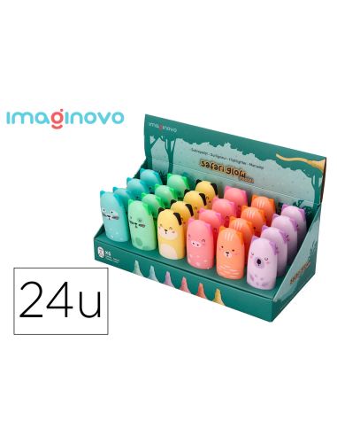 Rotulador Imaginovo Fluorescente Safari Glow Pastel Animales Surtidos