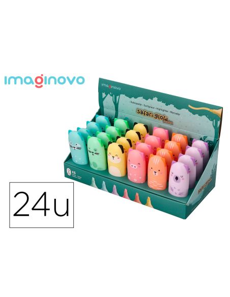 Rotulador Imaginovo Fluorescente Safari Glow Pastel Animales Surtidos