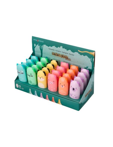 Rotulador Imaginovo Fluorescente Safari Glow Pastel Animales Surtidos
