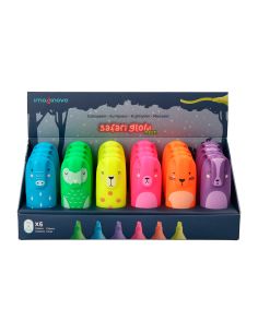 Rotulador Imaginovo Fluorescente Safari Glow Neon Animales Y Clip Surtidos 2