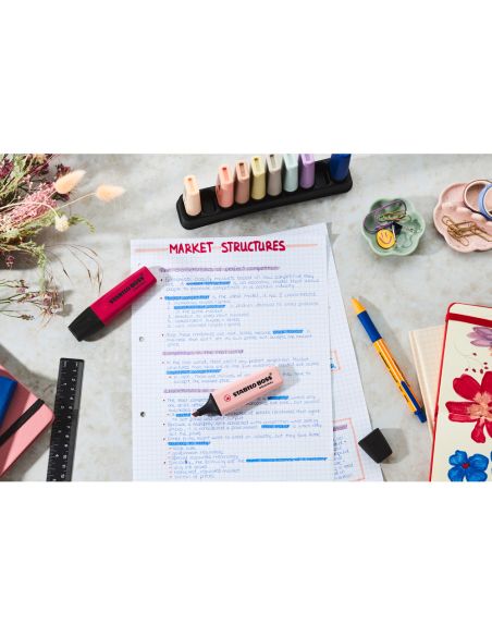 Rotulador Stabilo Boss Fluorescente Nature Colors Wildflower Edition Set Escritorio 10 Unidades