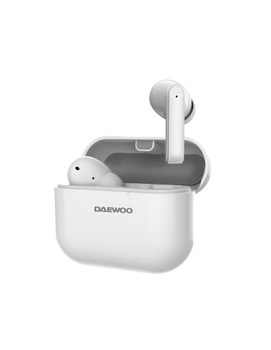 Auricular Daewoo Tws In-Ear Bluetooth 5.3 Con Estuche De Carga Usb Tipo-C Autonomia 6 Horas Color Blanco