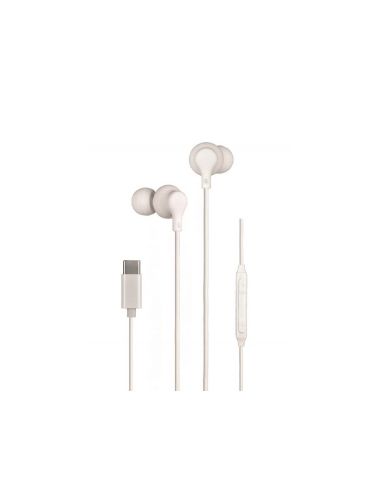 Auricular Daewo In-Ear Con Microfono Usb Tipo-C Color Blanco