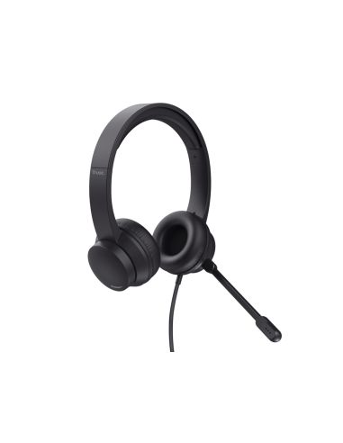 Auricular Trust Ayda Diadema Con Microfono Usb Color Negro