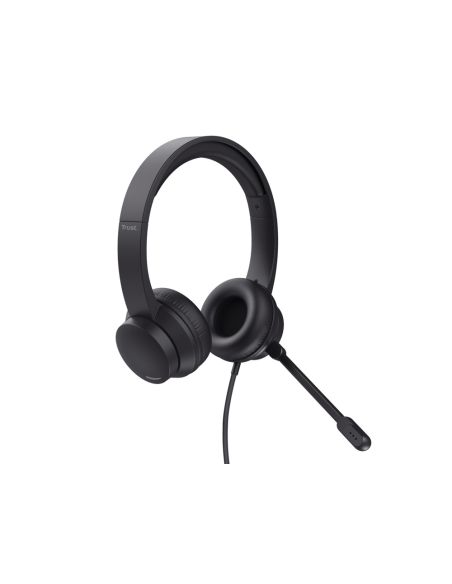 Auricular Trust Ayda Diadema Con Microfono Usb Color Negro