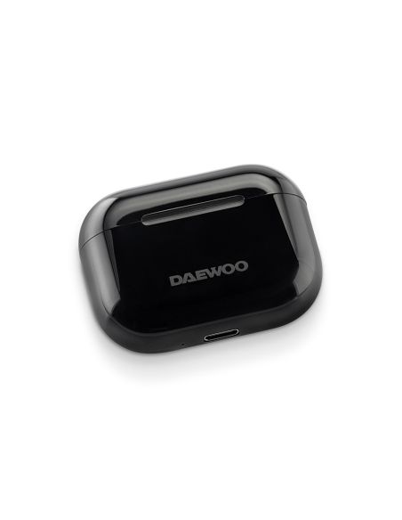 Auricular Daewoo Tws Bluetooth 5.3 Usb Tipo-C Con Estuche De Carga 500Mah Color Negro