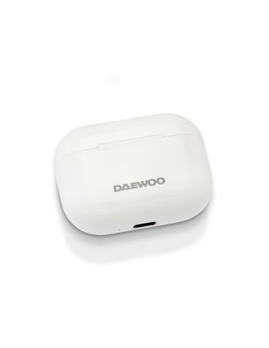 Auricular Daewoo Tws Bluetooth 5.3 Usb Tipo-C Con Estuche De Carga 500Mah Color Blanco