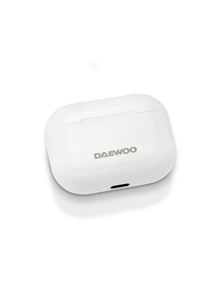 Auricular Daewoo Tws Bluetooth 5.3 Usb Tipo-C Con Estuche De Carga 500Mah Color Blanco