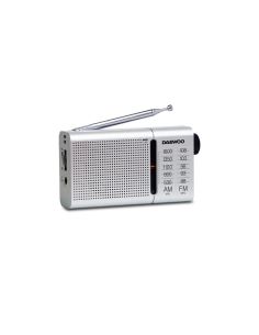 Radio Portatil Daewoo Am/Fm Antena Telescopica Auriculares Incluidos Jack 3.5 Mm Color Plata
