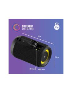 Altavoz Ngs Roller Furia 2 Tiny Portatil 20W Bluetooth Luces Rgb E Impermeabilidad Ipx7 Color Negro 2