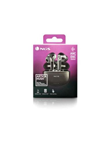 Auriculares Ngs Artica Hush Con Anc&Enc Bluetooth 16 Horas De Autonomia Con Microfono Y Touch Control
