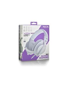 Auriculares Ngs Vox805 Con Cable Estereo Usb-C Con Control De Volumen Y Adaptador Usb Color Blanco 2