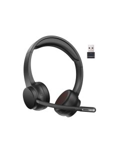 Auricular Q-Connect Inalambrico Diadema Con Microfono Flexible Y Boton De Bluetooth Usb Color Negro