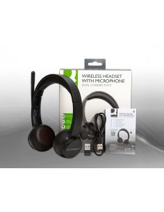 Auricular Q-Connect Inalambrico Diadema Con Microfono Flexible Y Boton De Bluetooth Usb Color Negro 2
