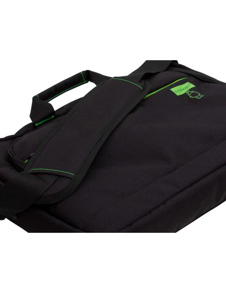 Maletin Para Portatil Q-Connect 15,6" Negro 1 Asa 2 Bolsillos Exteriores Polietileno Reciclado