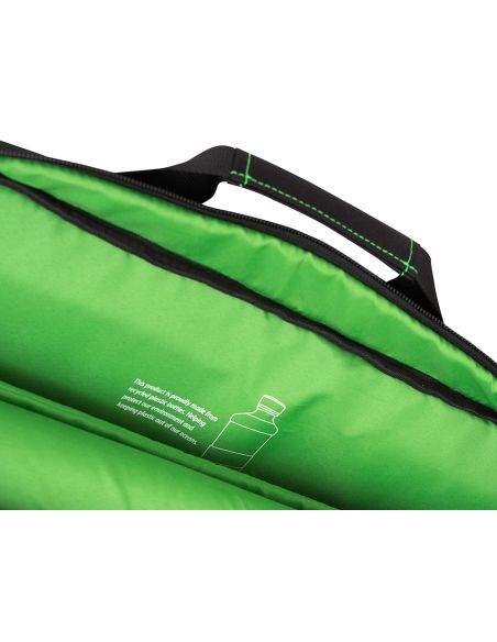 Maletin Para Portatil Q-Connect 15,6" Negro 1 Asa 2 Bolsillos Exteriores Polietileno Reciclado