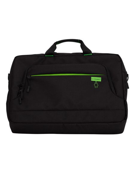 Maletin Para Portatil Q-Connect 17,2" Negro 1 Asa 2 Bolsillos Exteriores Polietileno Reciclado