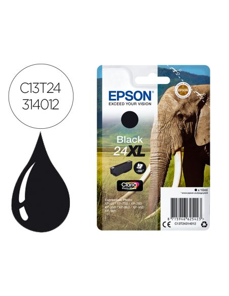 Ink-Jet Epson Claria Photo Hd Ink Negro 24Xl Expression Photo Xp-760/950
