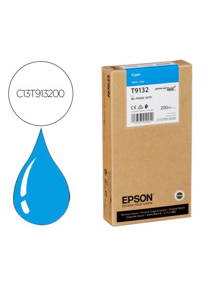 Ink-Jet Epson T9132 Cian Ink 200Ml