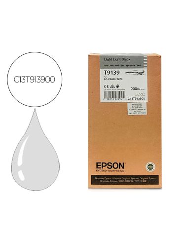 Ink-Jet Epson T9139 Light Light Negro Ink 200Ml