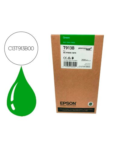 Ink-Jet Epson T913B Green Ink 200Ml