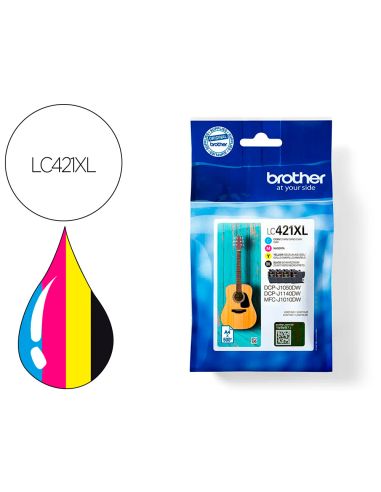 Ink-Jet Brother Lc421Xlval Dcp-J1050Dw / Dcp-J1140Dw / Mfc-J10 Pack 4 Colores 500 Paginas