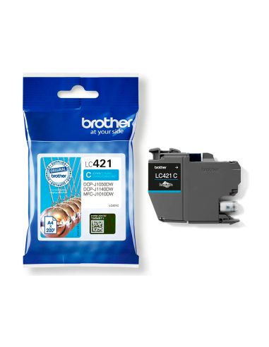 Ink-Jet Brother Lc421C Dcp-J1050Dw / Dcp-J1140Dw / Mfc-J10 Cian 200 Paginas